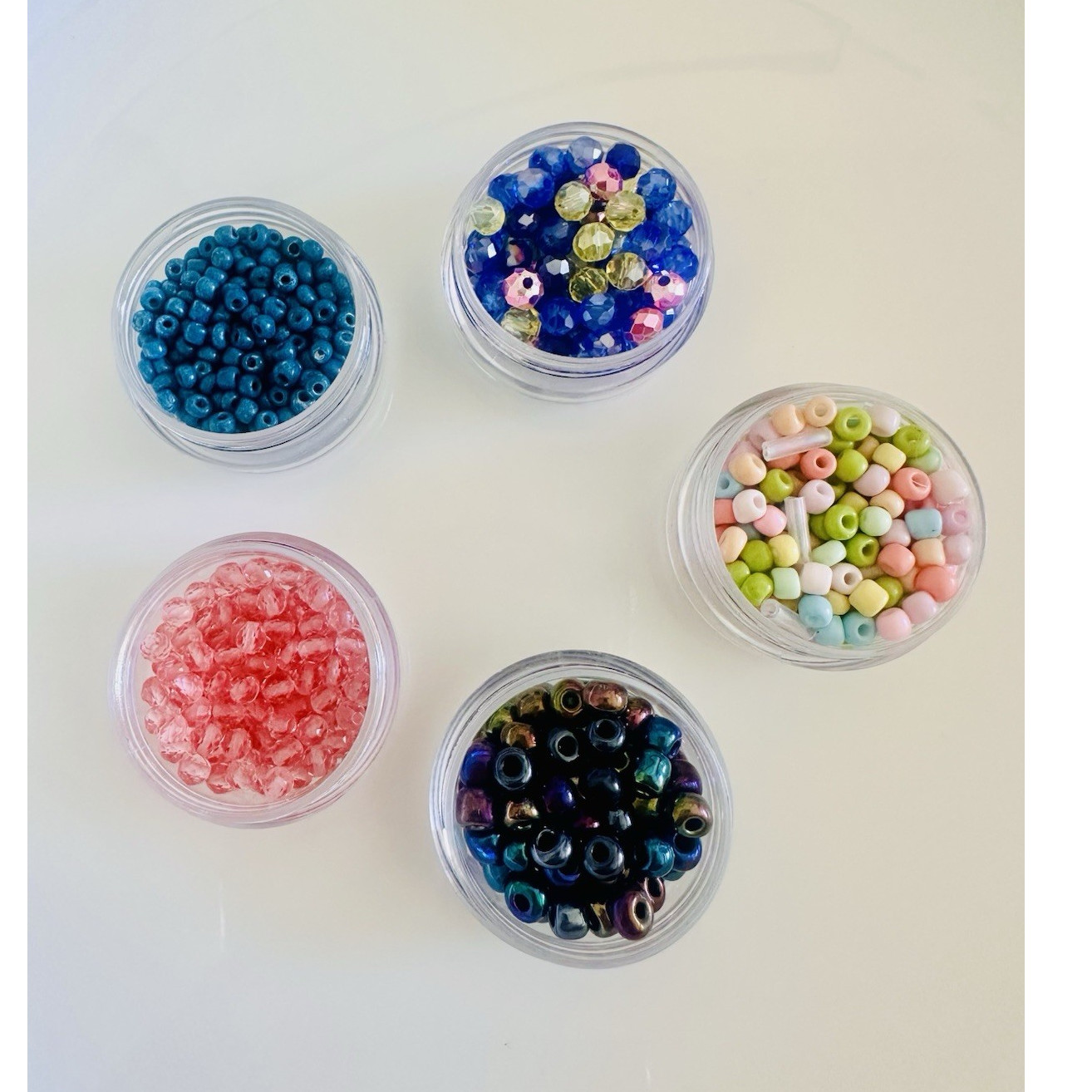 Glass Multicolor Loose Glossy Opaque Beads 2-2.9mm Assorted Round Barrel