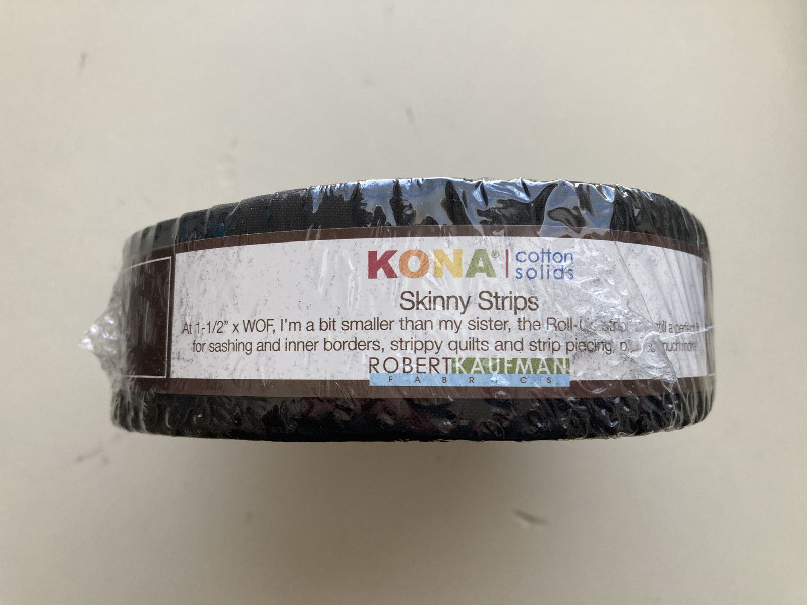 Kona Cotton Black Colorstory SS-101-40 Skinny Strips 1.5″ Jelly Roll, 40 pcs