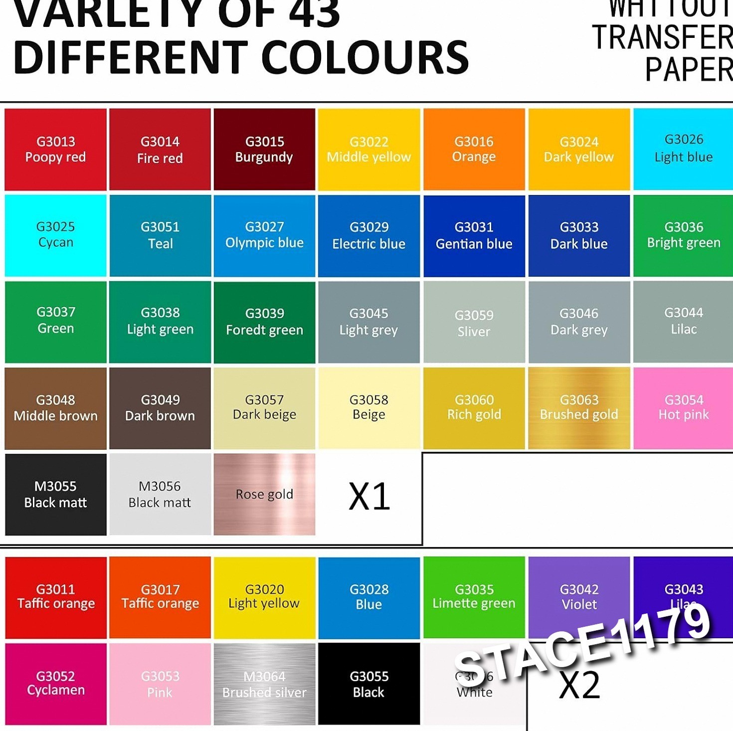 Premium 55 Pack Permanent Adhesive Vinyl 12×12 for Cutting Machine 43 Colors
