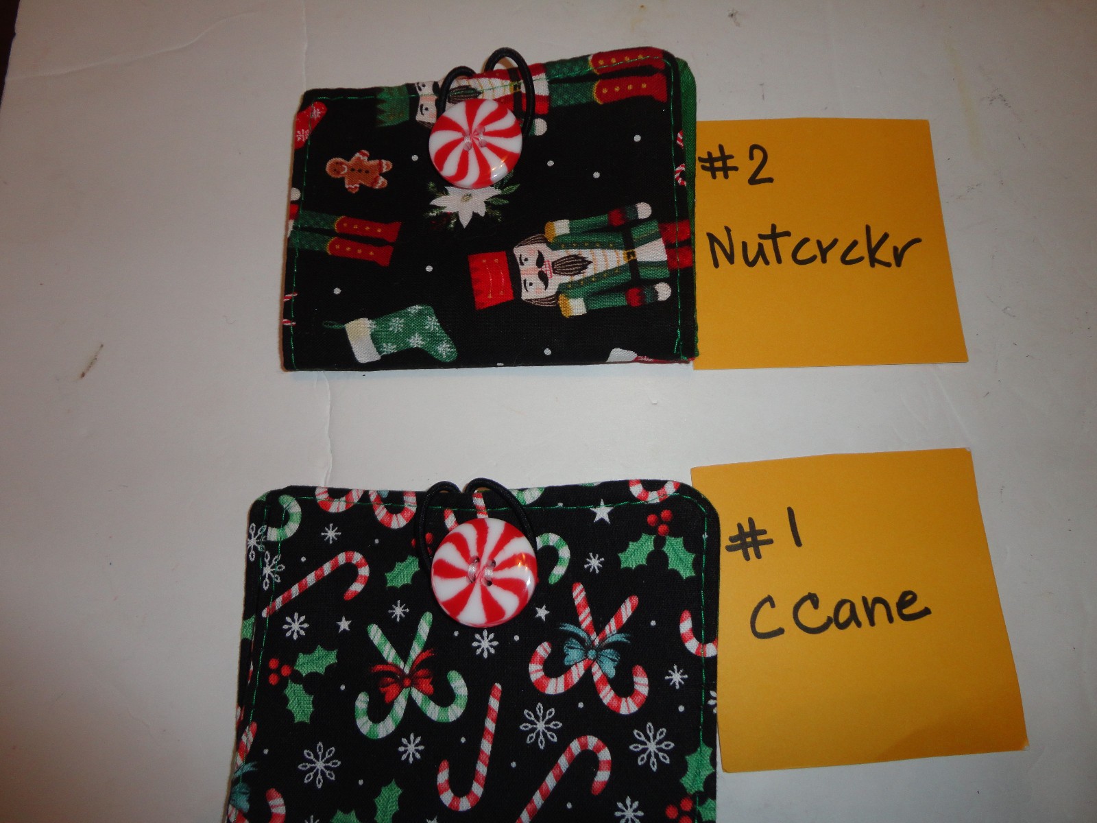 Tea Wallet, Tea Bag Holder, Holiday Fabric, 4 pocket, Handmade