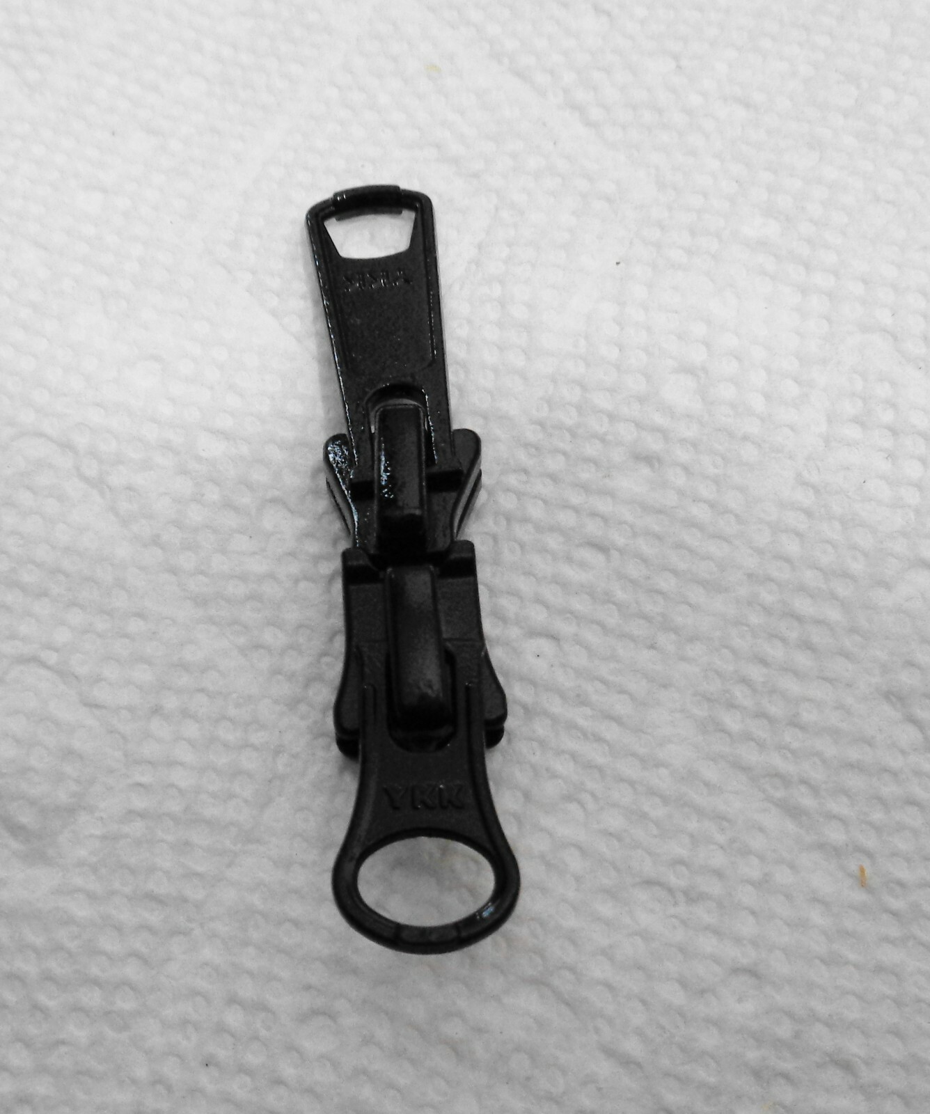 Set of 2 Black #5VS YKK nesting sliders (one extra long) for Vislon zipper