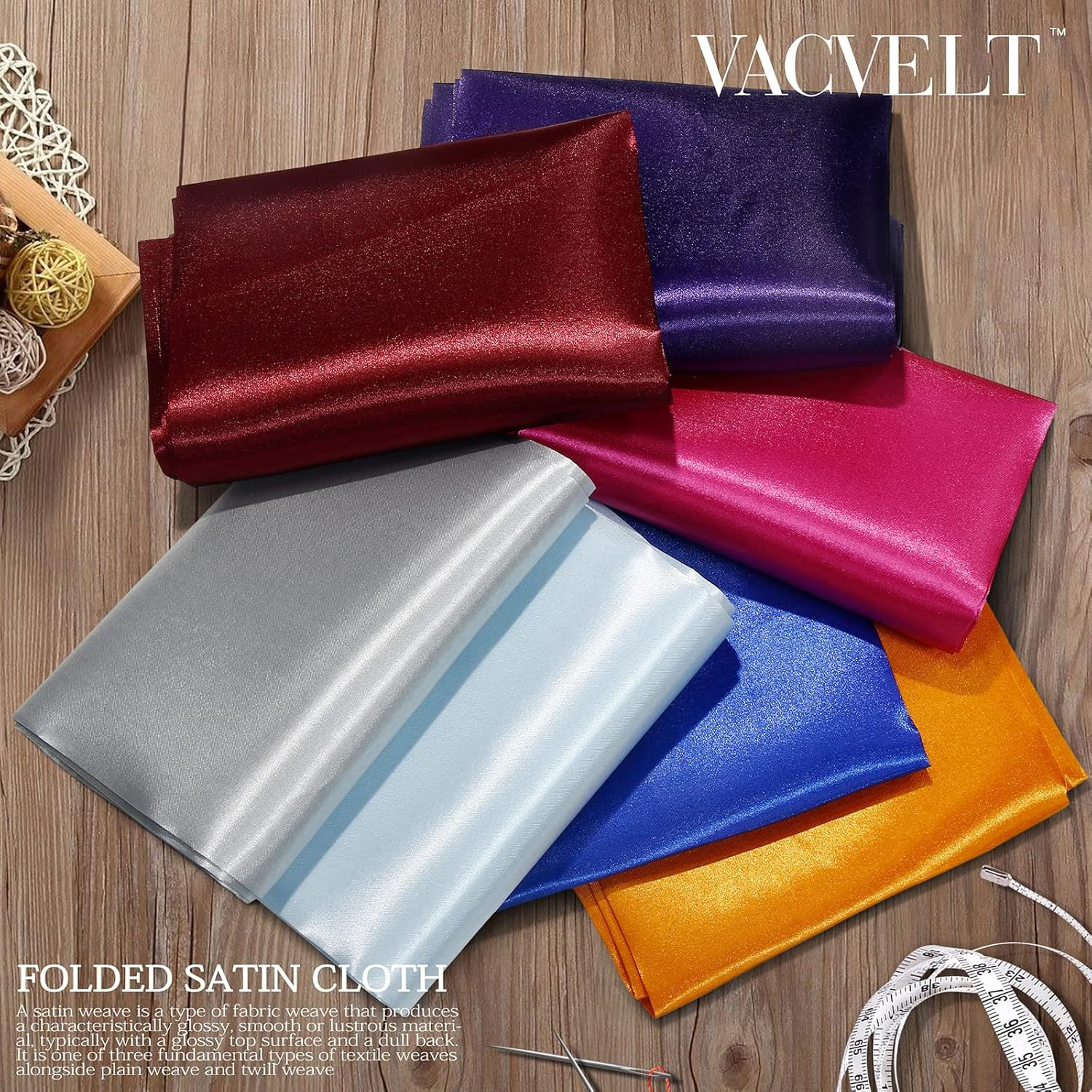 Satin Fabric by the Yard, 60 Inch Wide Lavender Satin Fabric Shiny & Soft Cloth