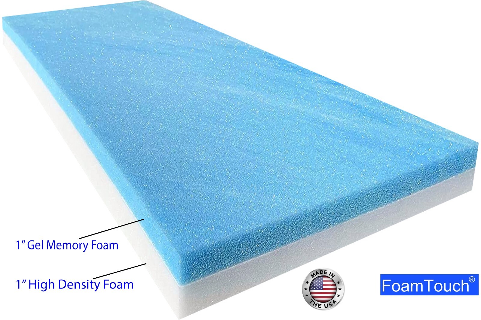 FoamTouch Variety of Gel Memory Foam + High Density Foam Mattress/Bunk