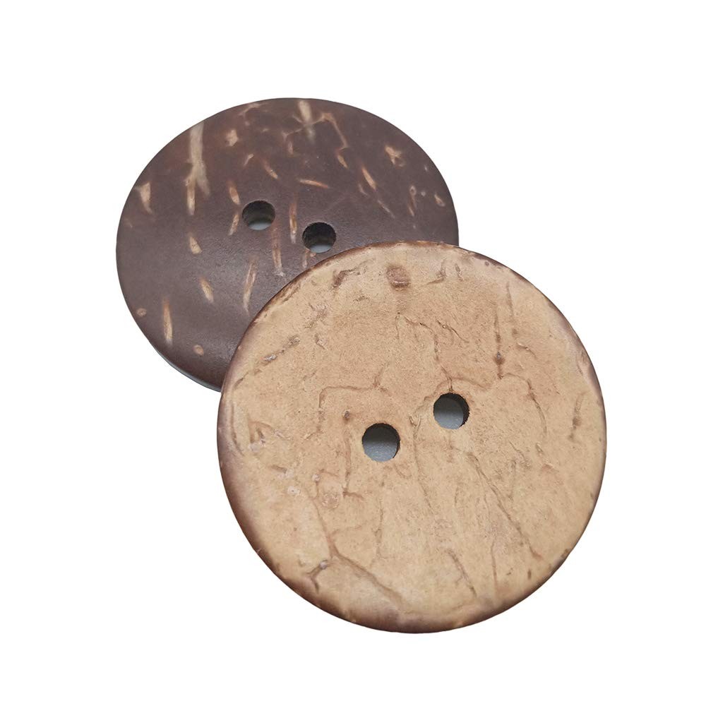 150 pcs 1 inch New Thick Coconut Shell 2 Holes Button Coconut Shell Buttons f…