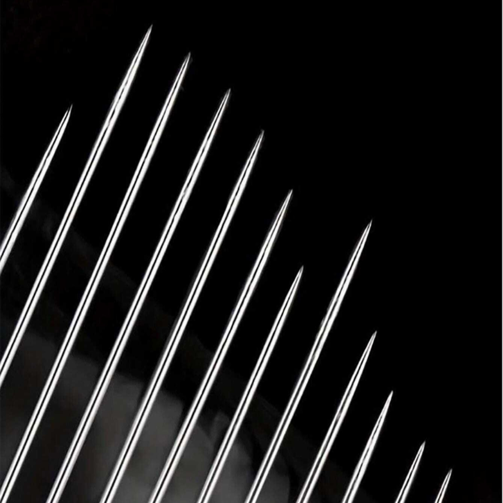 30Pcs Self-Threading Needles Set Easy Thread Sewing Tool Wooden Holder DIY Craft