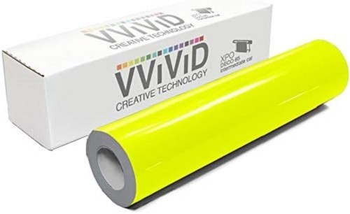 VViViD DECO65 Neon Fluorescent Permanent Adhesive Craft 1 Foot x 5 Feet Vinyl