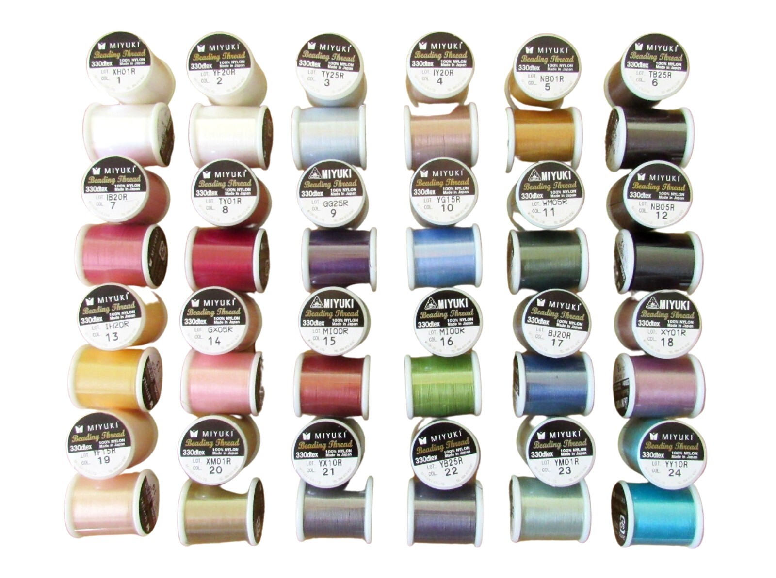 Miyuki Nylon Jewelry Beading Thread 330dtex Size B 50 m Spool, 1 55 Yard Bobbin