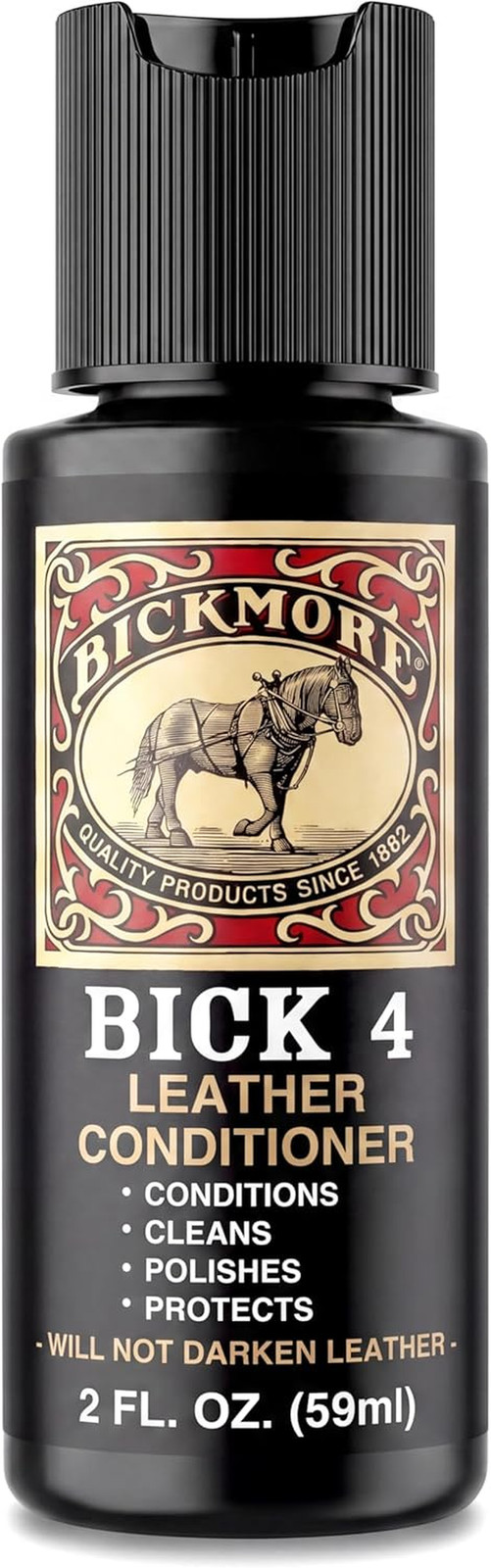 Bick 4 Leather Conditioner and Leather Cleaner 2 Oz – Will Not Darken Leather –