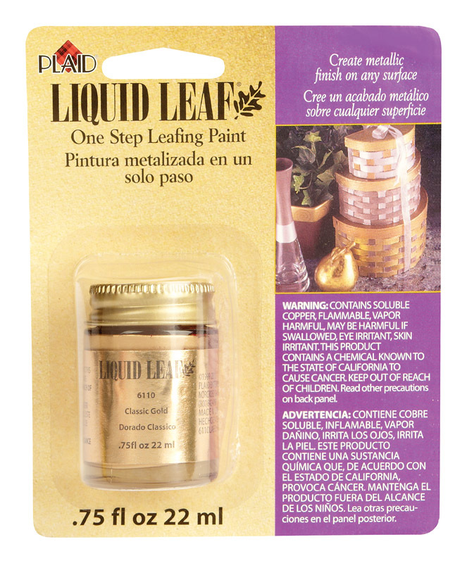 Liquid Leaf Craft Paint, Choose Classic Gold or Brass. Brand new, sealed.