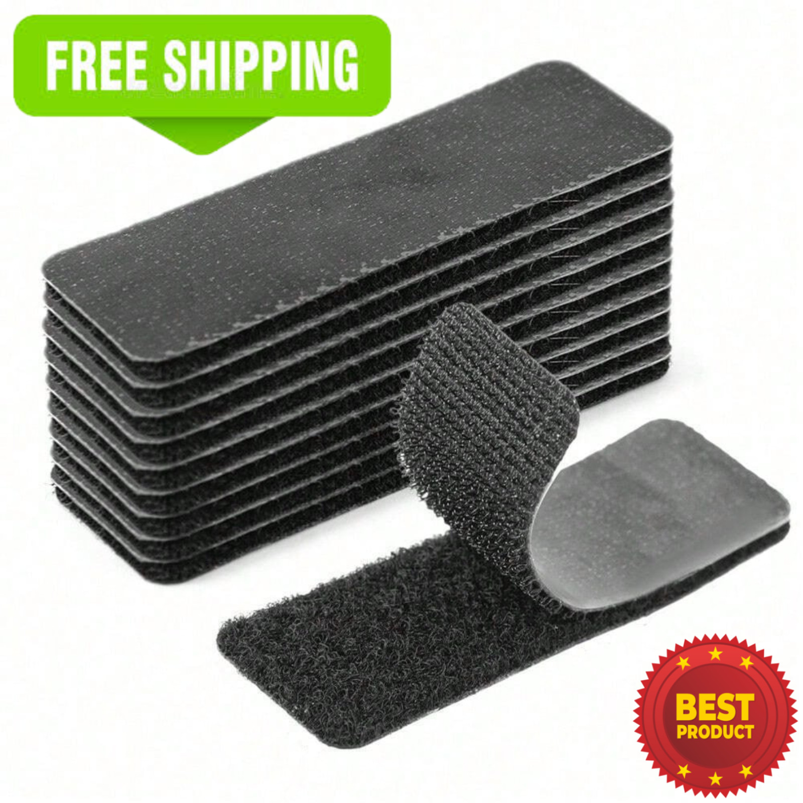 30pcs Self Adhesive Hook & Loop Strips Sticky Back Tape Heavy Duty Mounting Tape