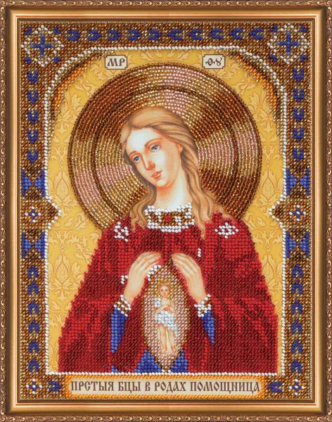 Bead embroidery kit Icon of Our Lady A Childbirth Help needlework beadwork