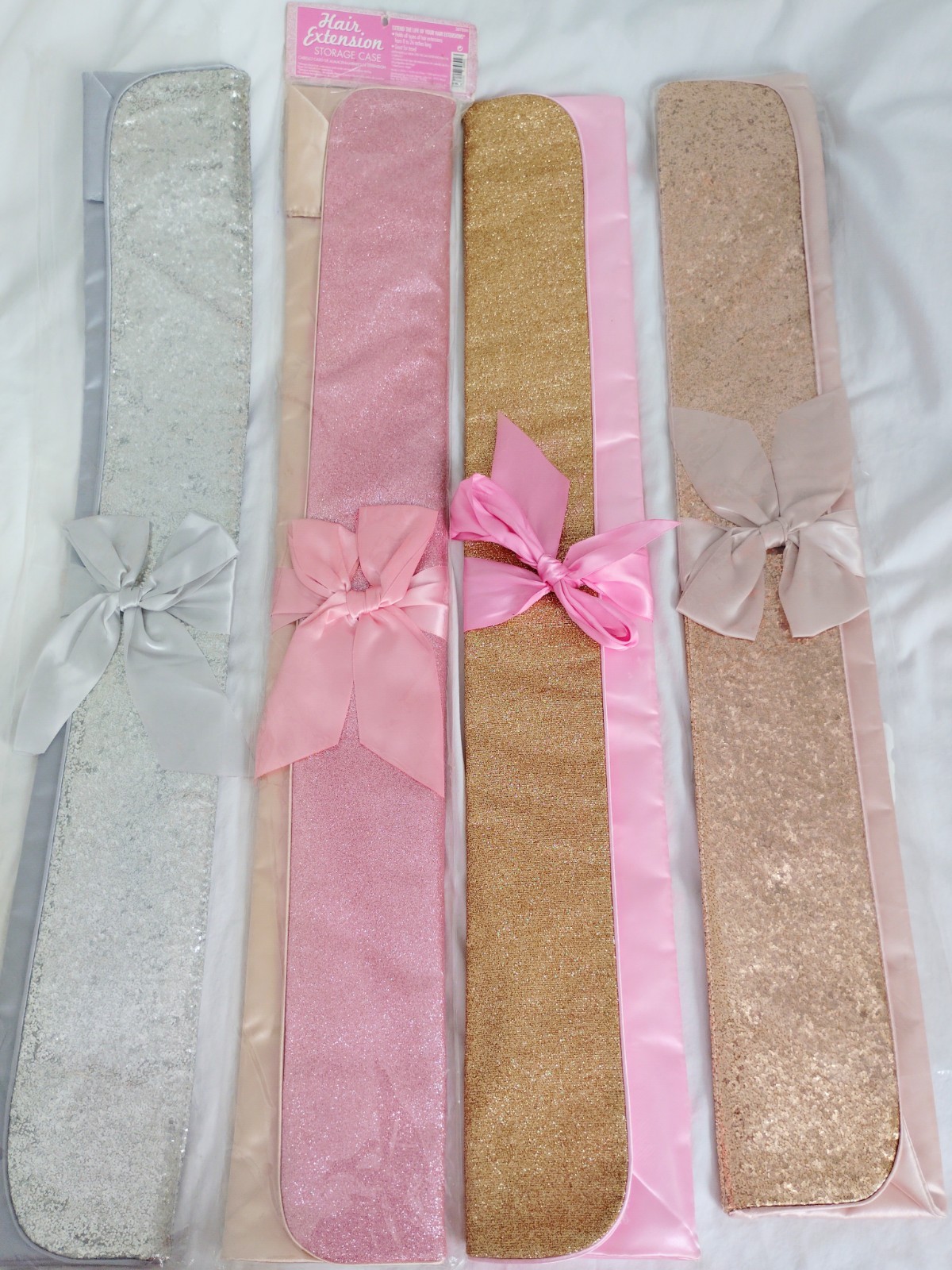 Hair Extension Storage Cases NEW UNUSED Pink, Rose Gold, Silver