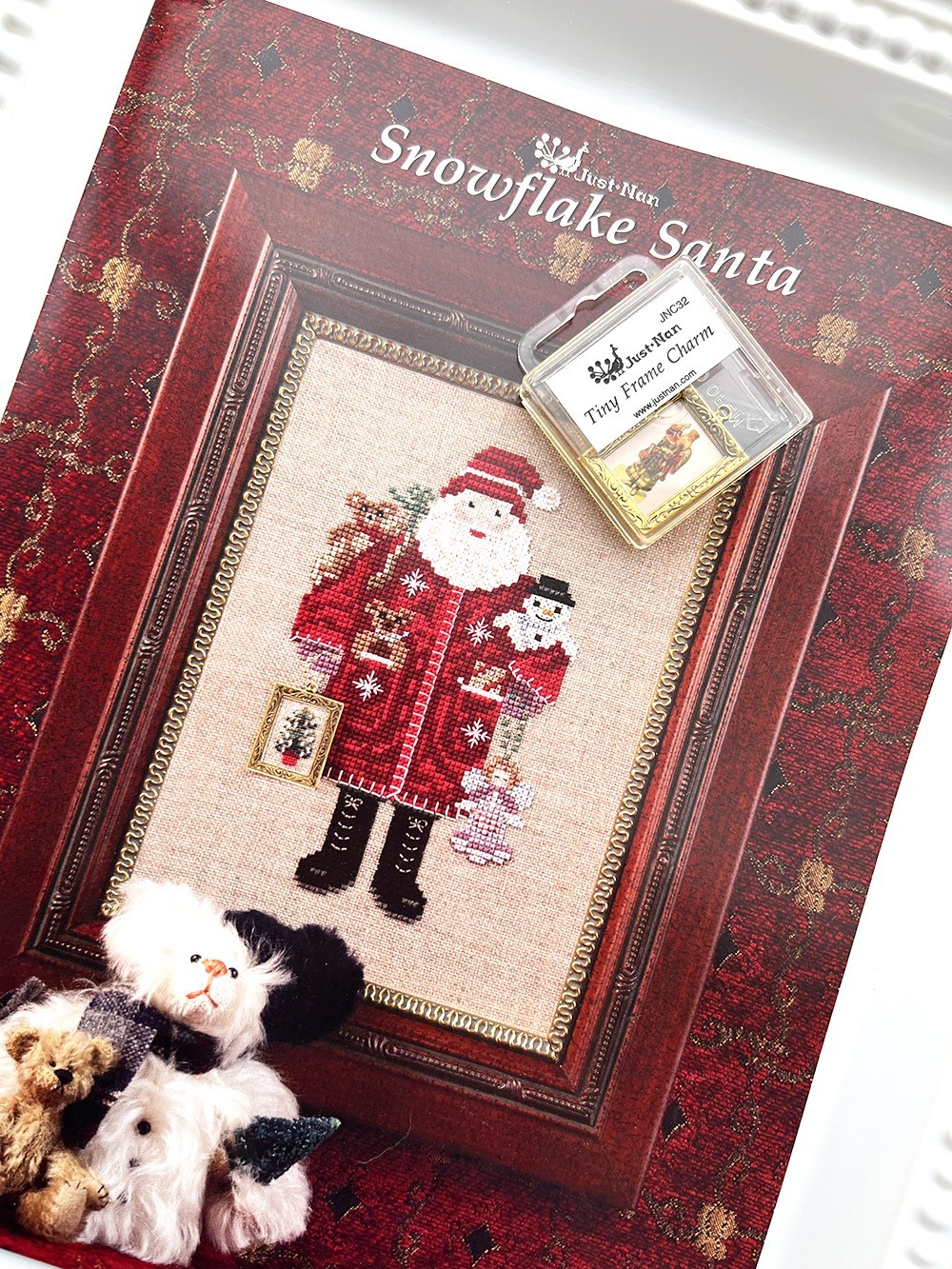 JUST NAN Snowflake Santa Embellishment Charm Pack Kit RARE Out of Print