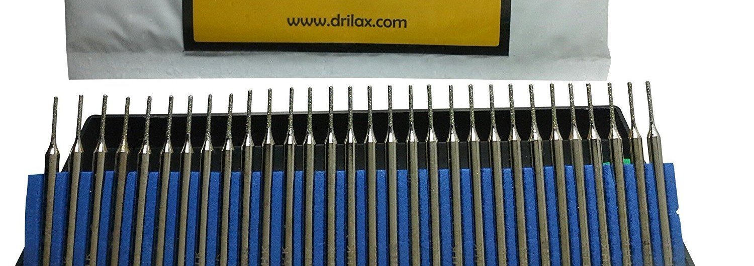 20 pcs. + 10 pcs. FREE 1mm Diamond Drill Bit Jewelry Gemstones Lapidary 4 Dremel