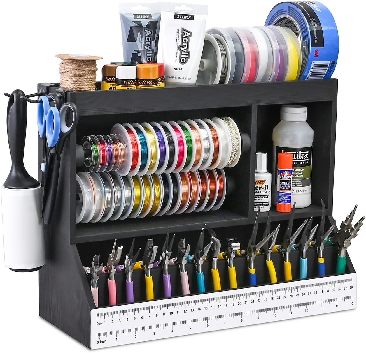 Ikee Design Jewelry and Craft Working Table Bench with measurement, organizes To
