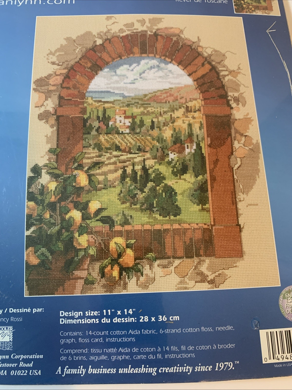 Rare Janlynn cross stitch kit new sealed #023-0244 Dreaming of Tuscany