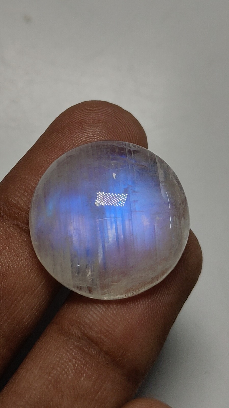 AAAAA Quality Natural Rainbow Moonstone Cabochon Round Shape Loose Gemstone 23MM