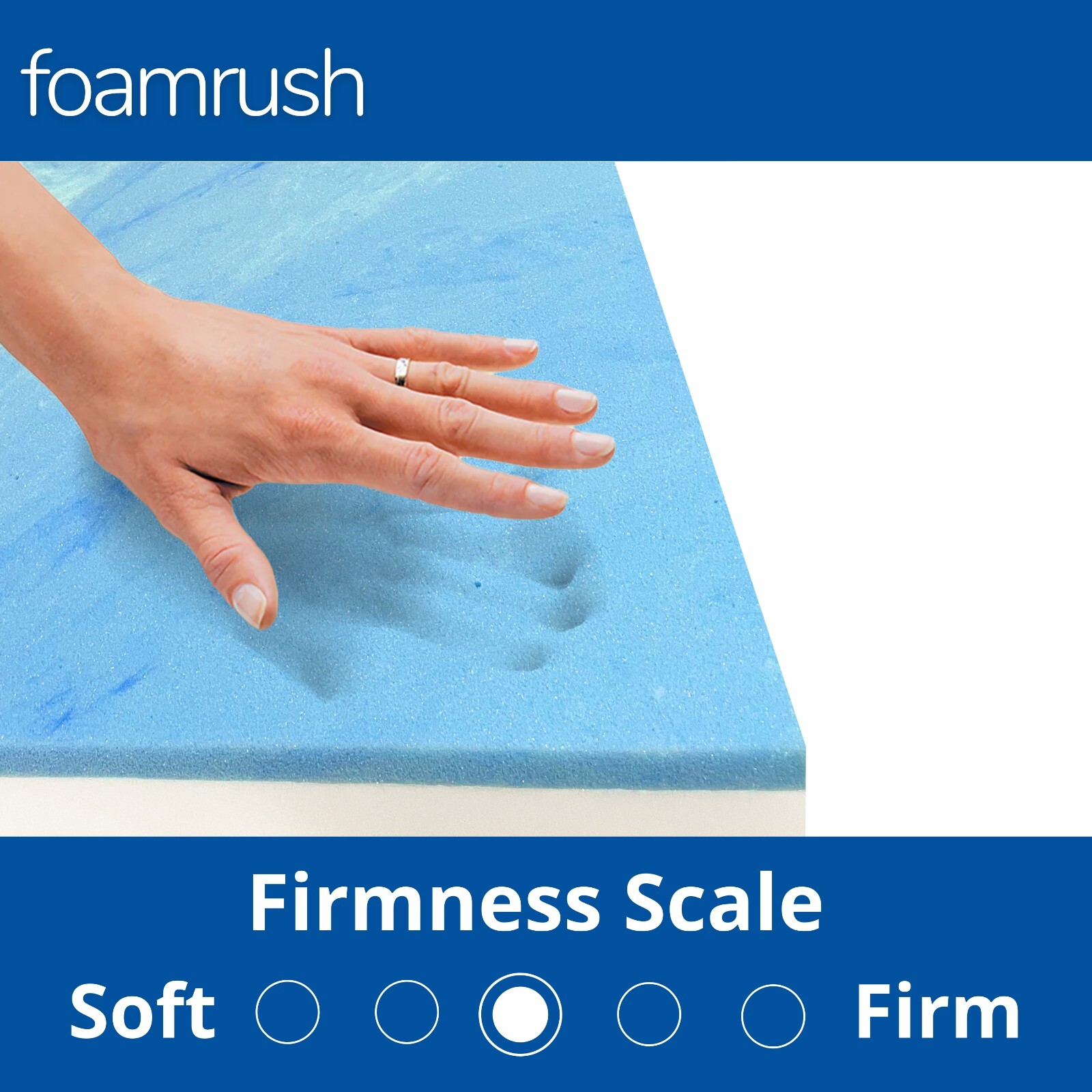 FoamRush 27″ x 27″ Cool Gel Memory Foam Upholstery Square Seat Cushion USA