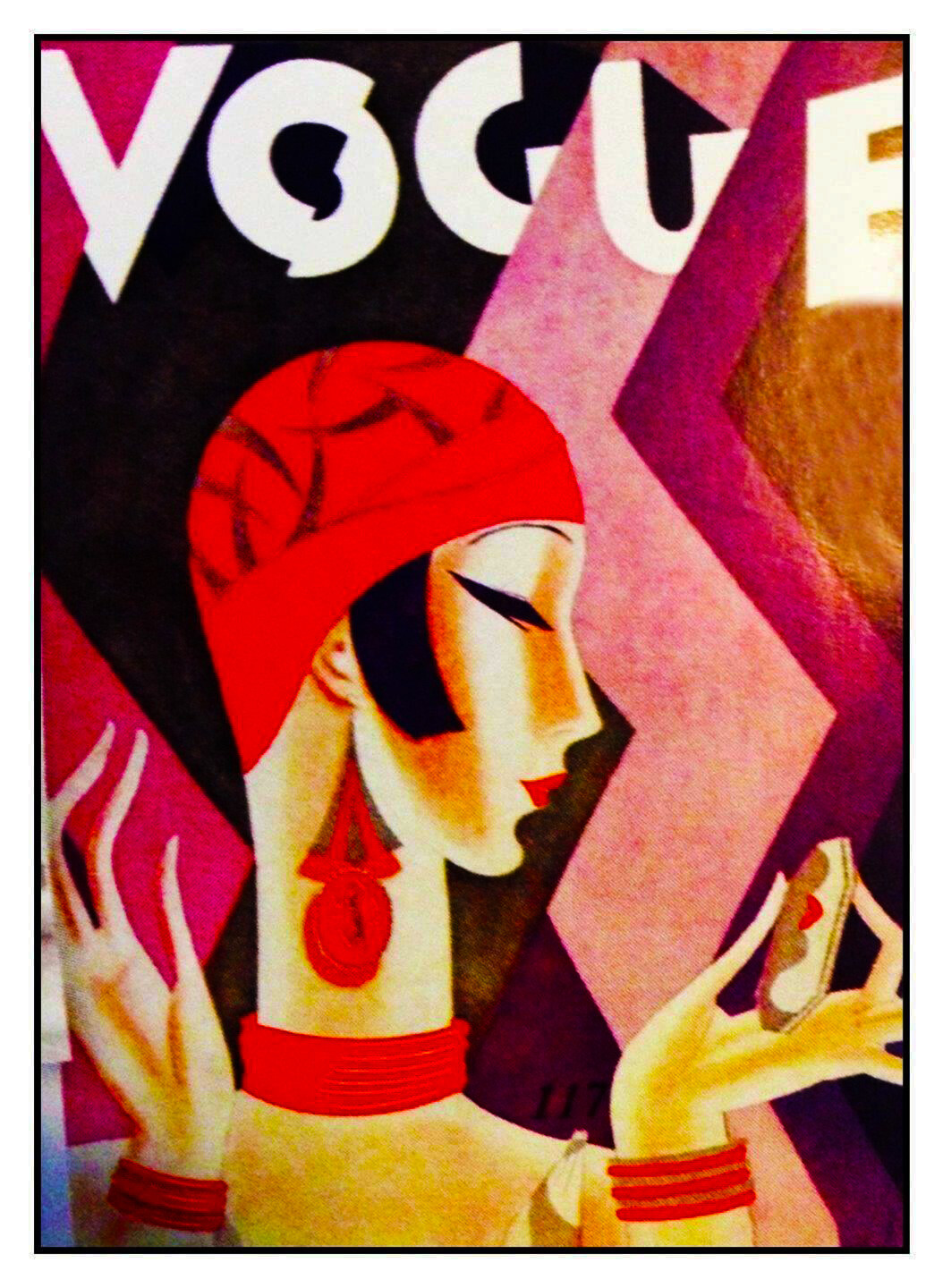 Art Deco Flapper Vogue Cover Eduardo Garcia Benito Counted Cross Stitch Pattern