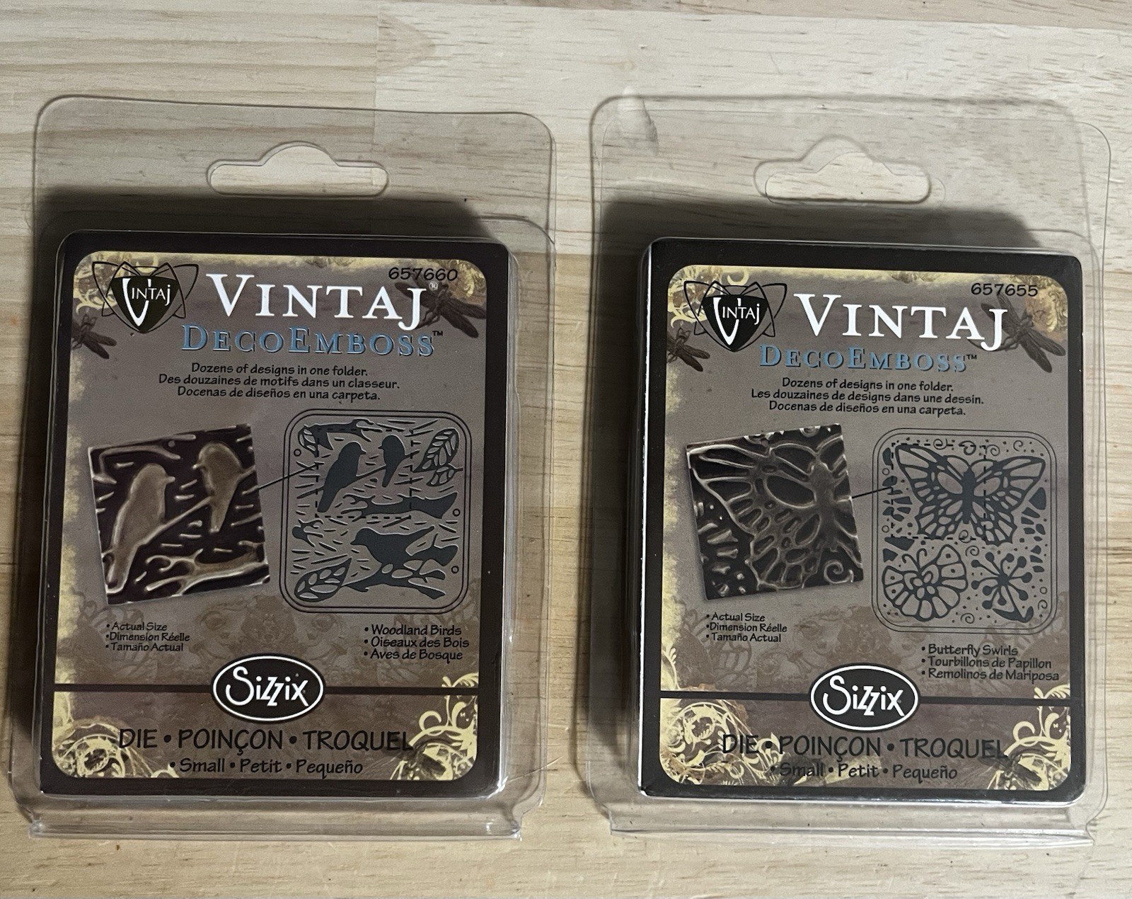 Vintaj Sizzix Deco Emboss Die Designs Jewelry Making Metal Art Lot of 2