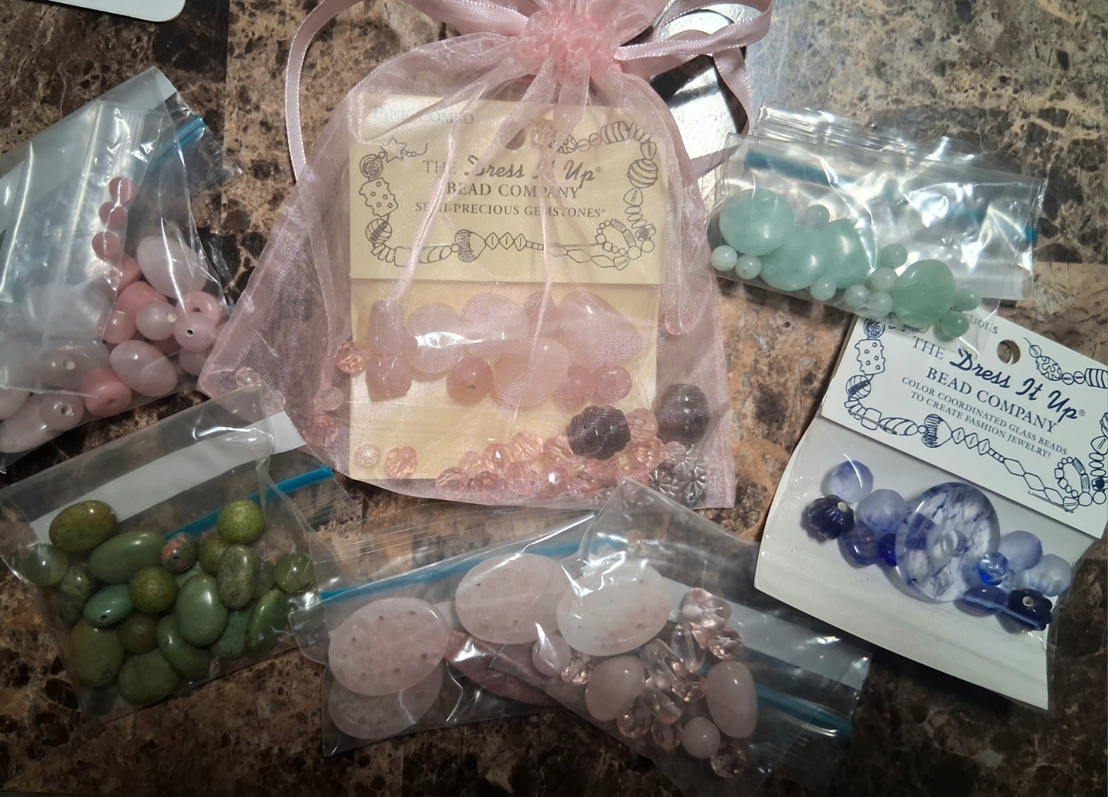 Dress It Up Bead Company Glass/semi-precious Stone Bead Mix Lot Multicolor