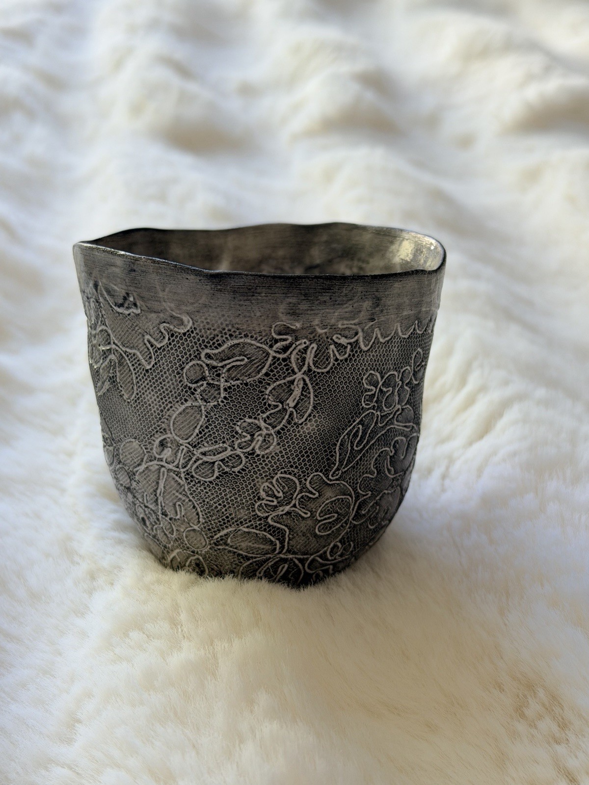 Valerie Casado Antique Lace Cup with Floral Pattern Decorative Antique Design