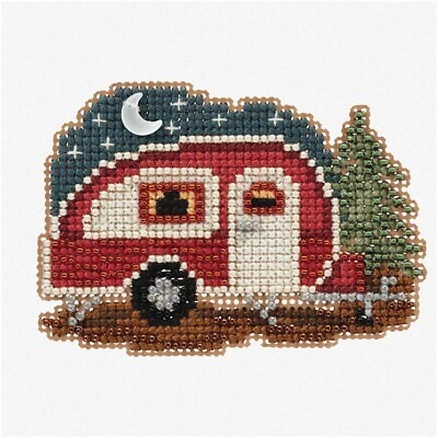 Autumn Harvest Beaded Cross Stitch Ornament Kit