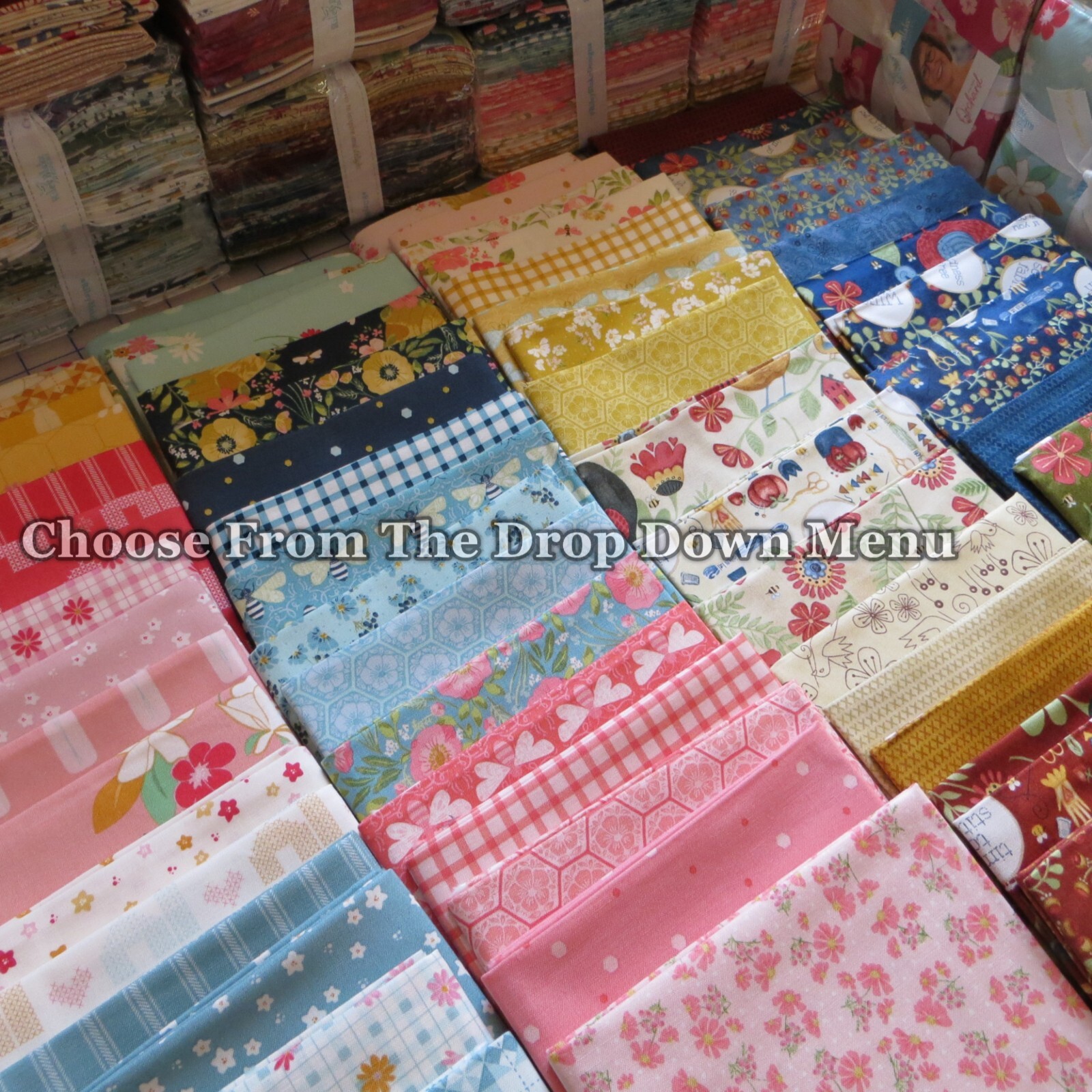 Floral & Patriotic Fat 1/4’s By Riley Blake, $3.99 Ships Any Amount Of Fabric.