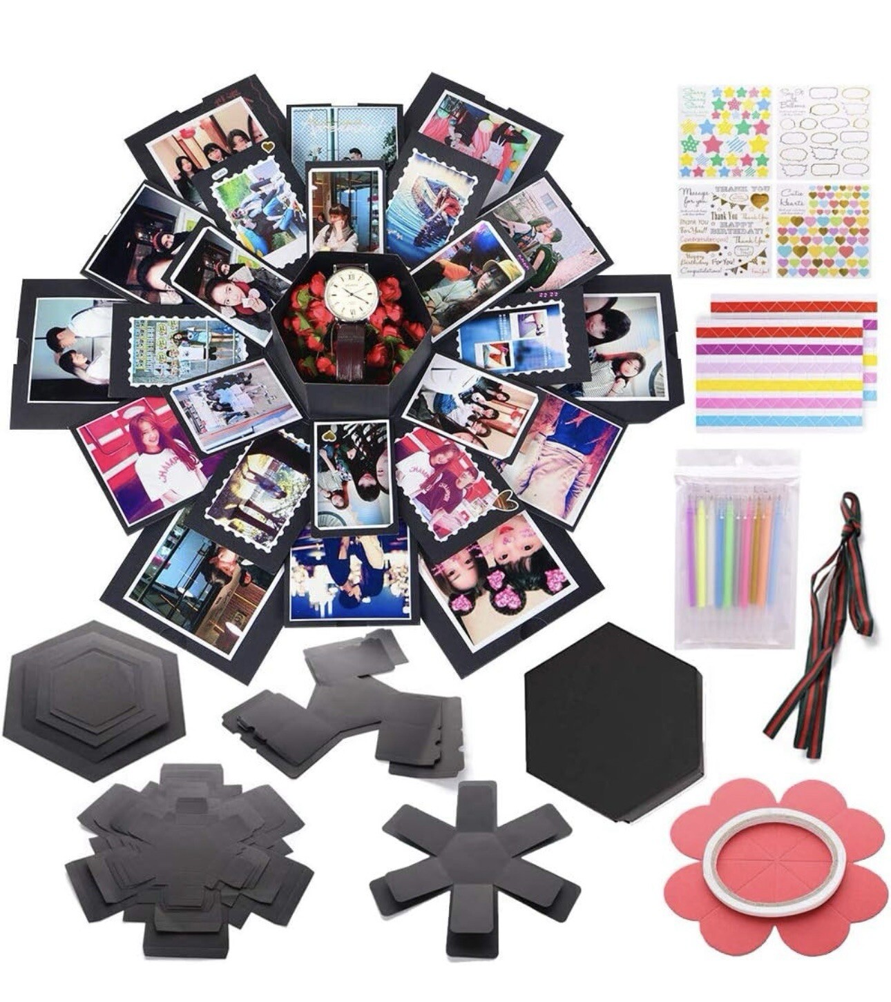 Koogel Explosion Gift Box 17.5 x 16 inch Explosion Gift Box Set with Scrapboo…