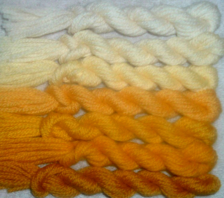 Paternayan Wool 3ply Persian Needlepoint Crewel Yarn 710 Mustard Yellow Family