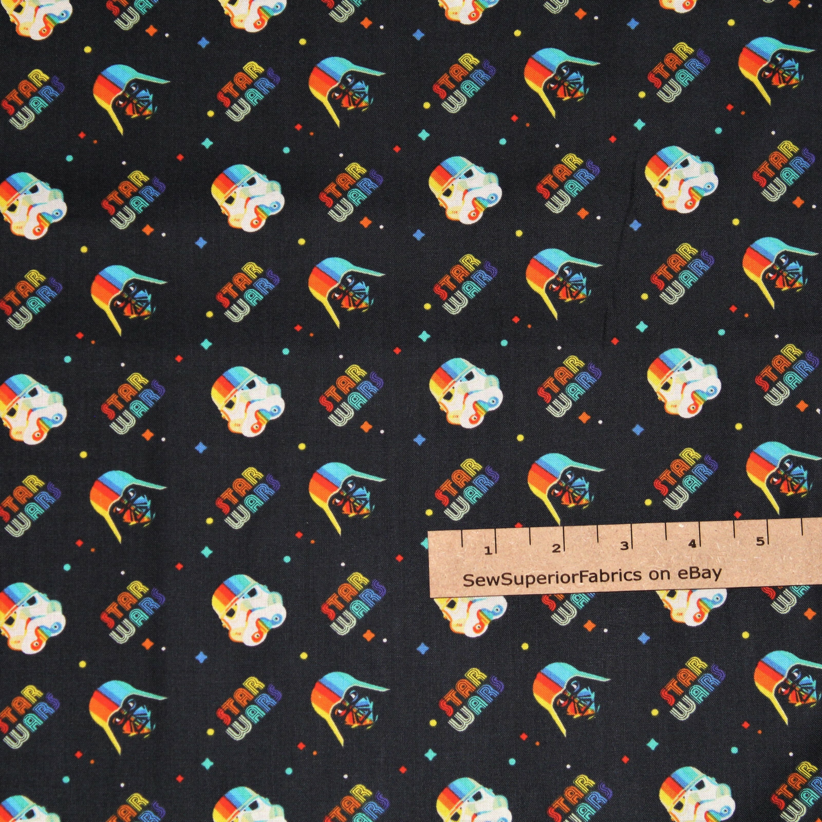 Star Wars Darth Vader Storm Trooper Cotton Fabric 1/2 Yard # 73010928-2