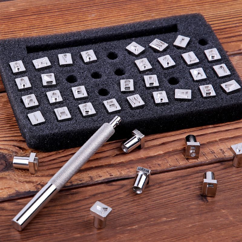 Leather Stamps Alphabet Letter Number Stamp Punch Set for Leather Stamping DIY