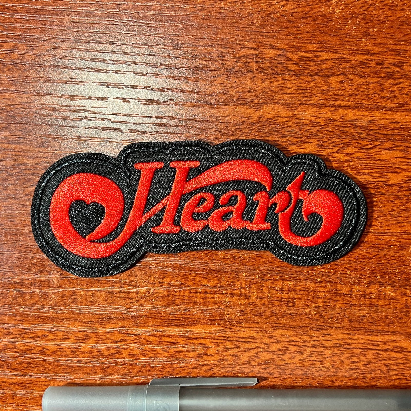Heart Band Patch Hard Folk Pop Rock 70s 80s Music Embroidered Iron On 1.5×4″