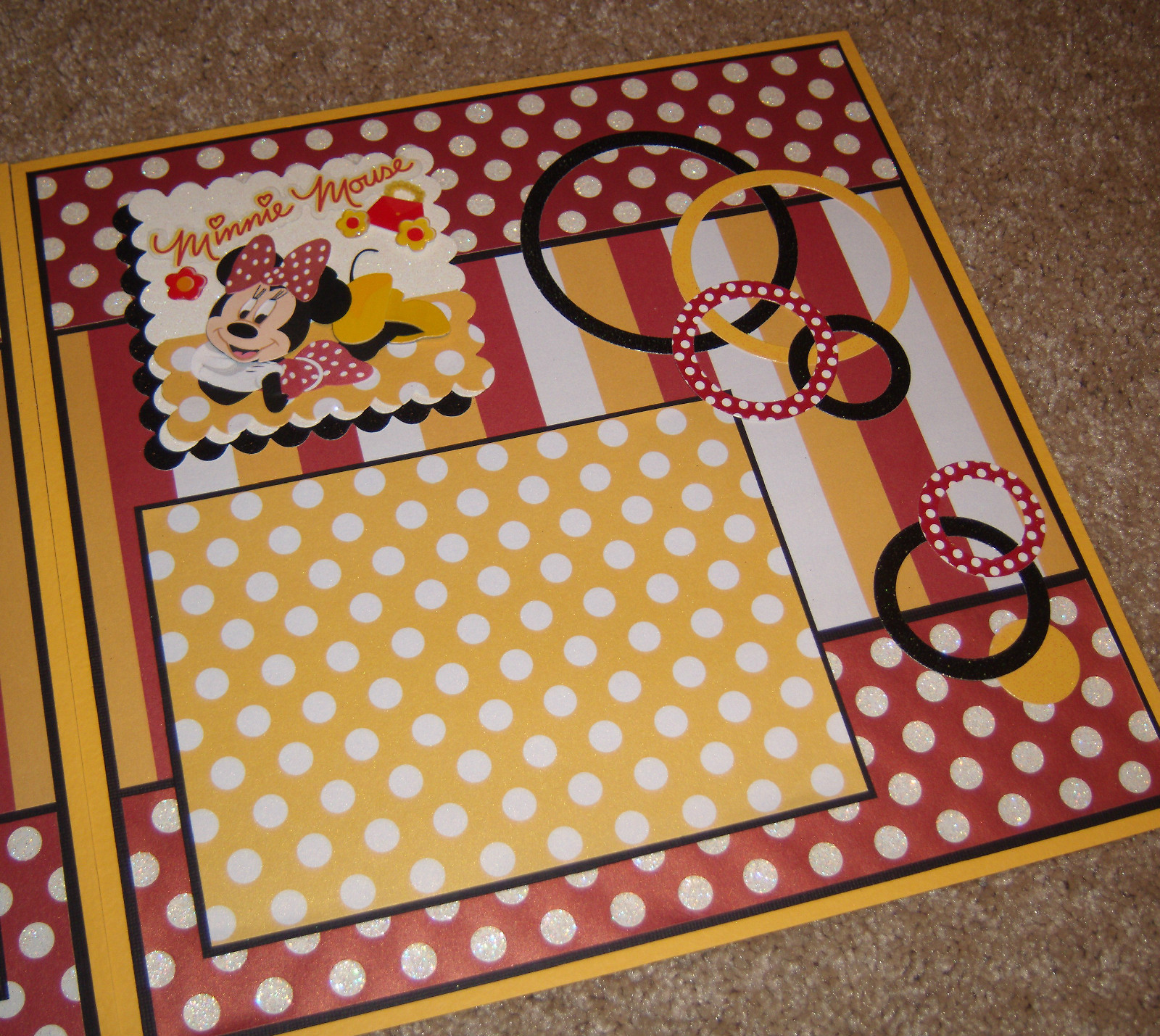 Disney Jolees Minnie Mouse ~ Premade Scrapbook Pages ~ “Just Minnie & Me”