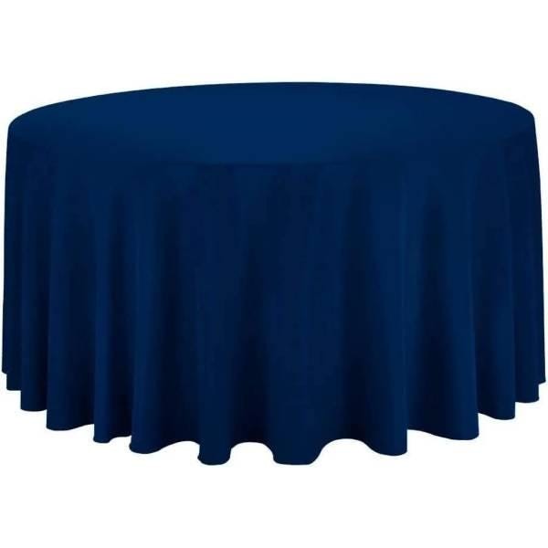 120 Inch Round Tablecloth Polyester Wrinkle Resistant Reusable Cover