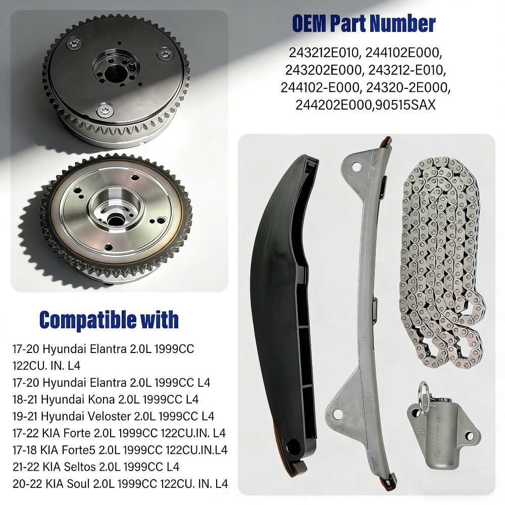 NEW! Timing Chain Kit & VVT Gears For 2017-2020 Hyundai Elantra Sedan 2.0L