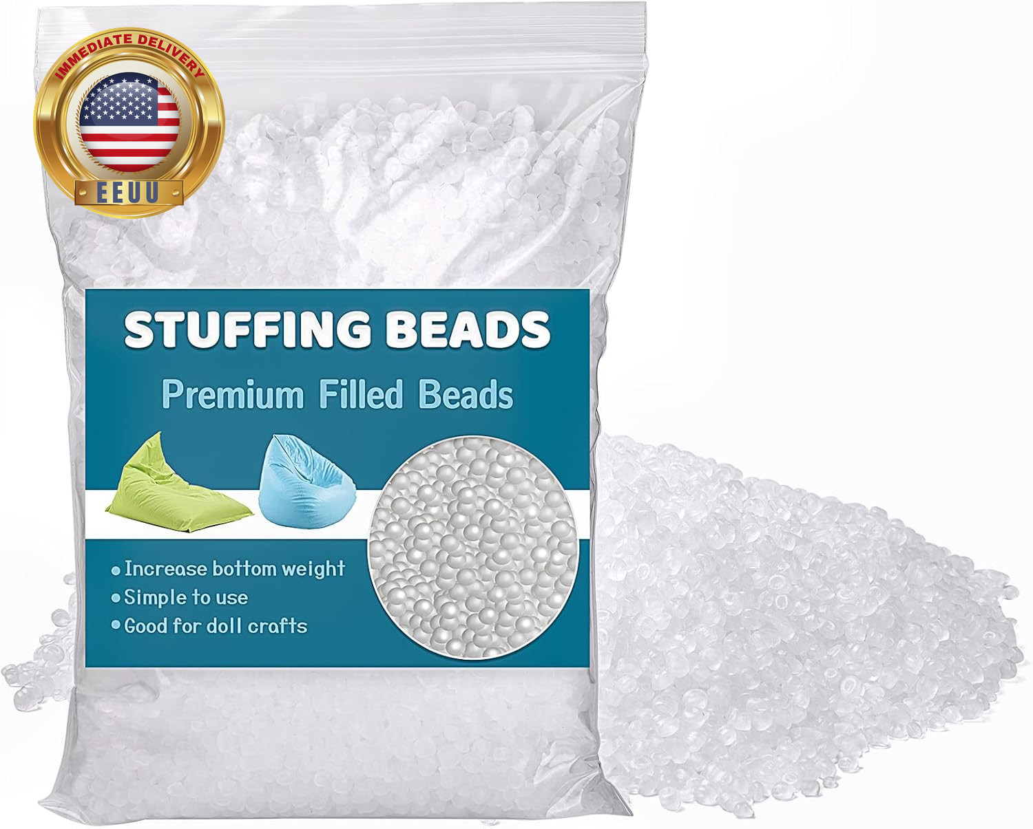 300G/10.58Oz Premium Stuffing Beads, Stuffing for Stuffed Animals, Sandbags, Fil