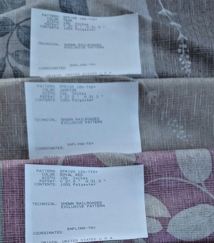 SALE Fabric Remnants 5 Upholstery Showroom Samples 24″W x 22″ JULY Special