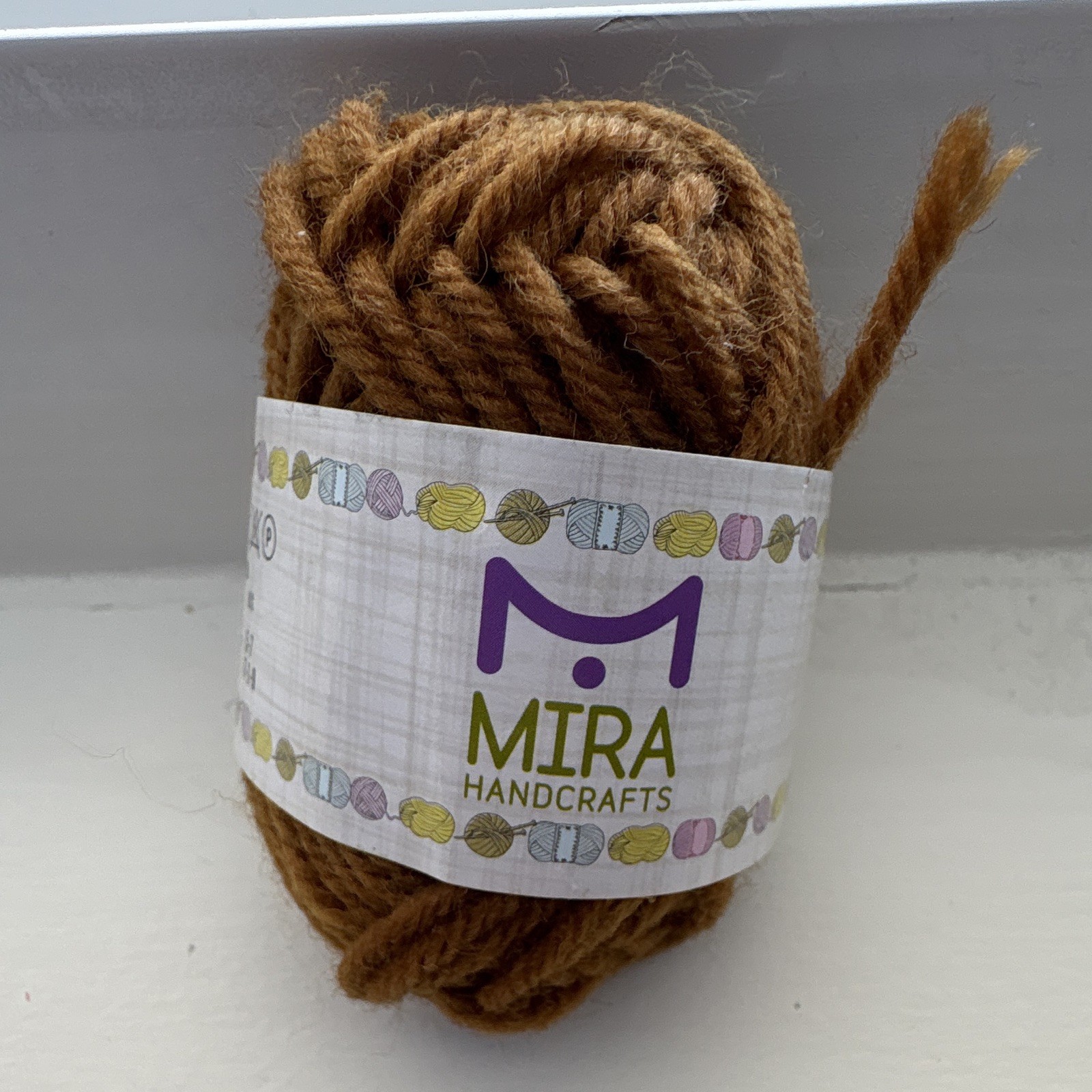 Mira Handcrafts Acrylic Yarn Skein #3 DK Light Worsted Brown 10g 22yd Crochet