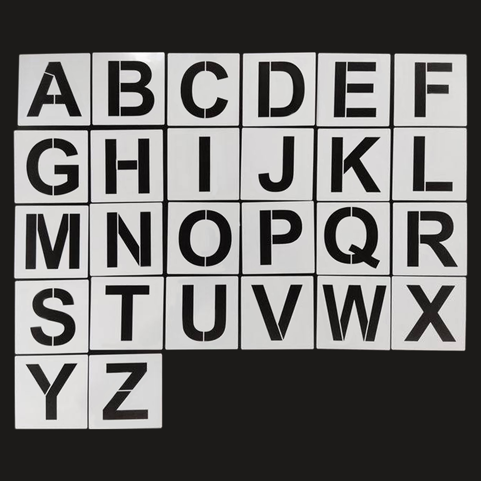 36pcs 3 Inch Letter and Number Stencils Reusable Washable Alphabet Stencils P5D8