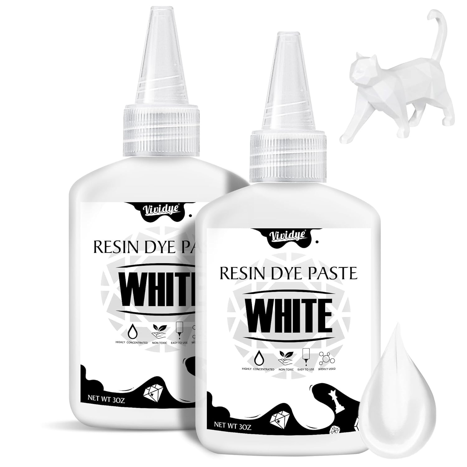 Epoxy Resin Pigment Paste, 6Oz High Concentrated White Resin Color Paste