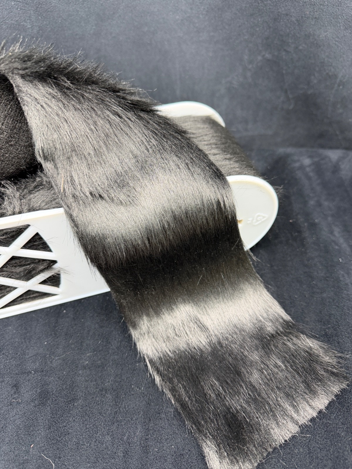 Simplicity Black Faux Fur Trim Ribbon NEW 4″ W x 6 Yards Crafting Apparel Sewing