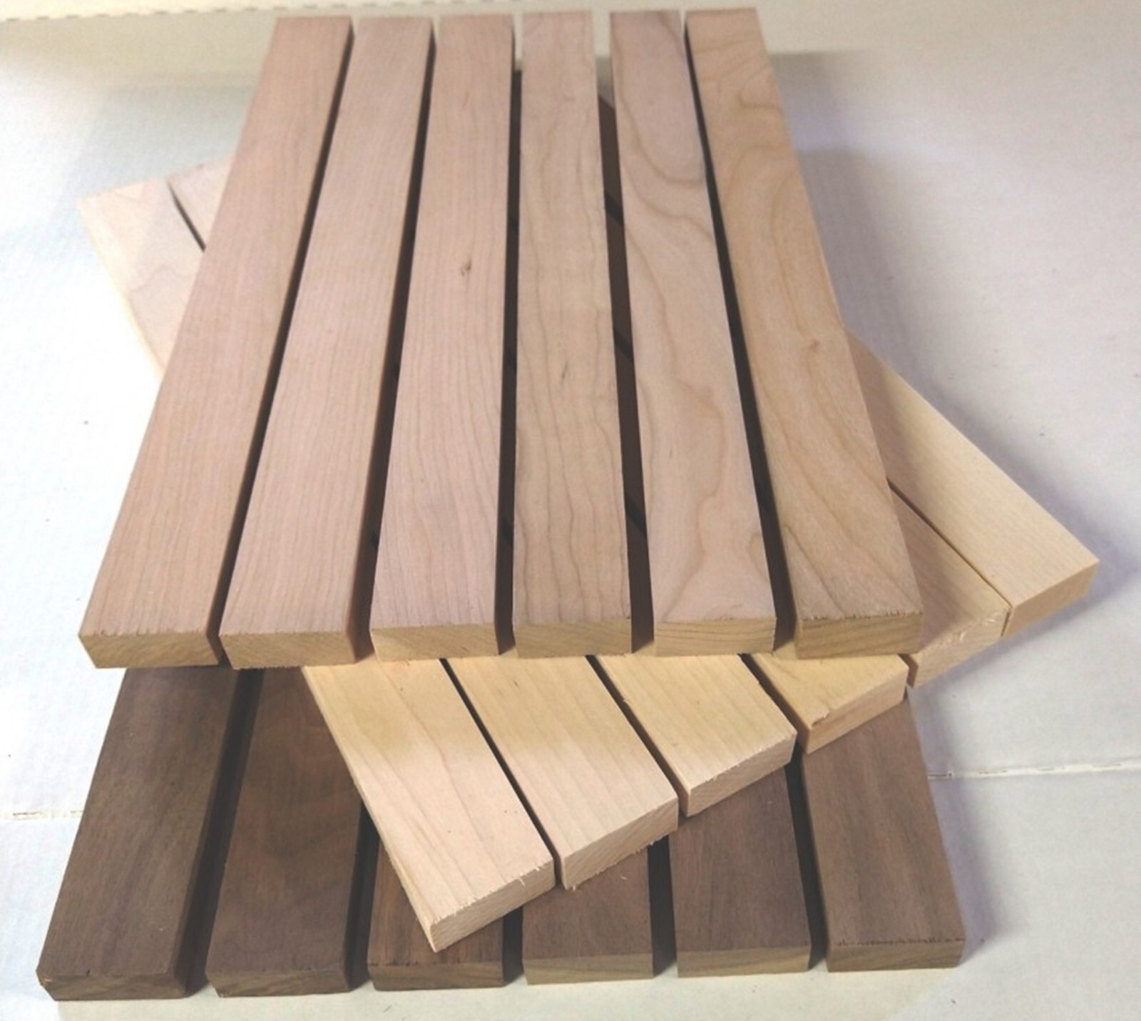 3/4″ x 1 1/2″ x 16″ – 6 BLACK WALNUT 6 Hard Maple 6 Cherry Wood Cutting Boards