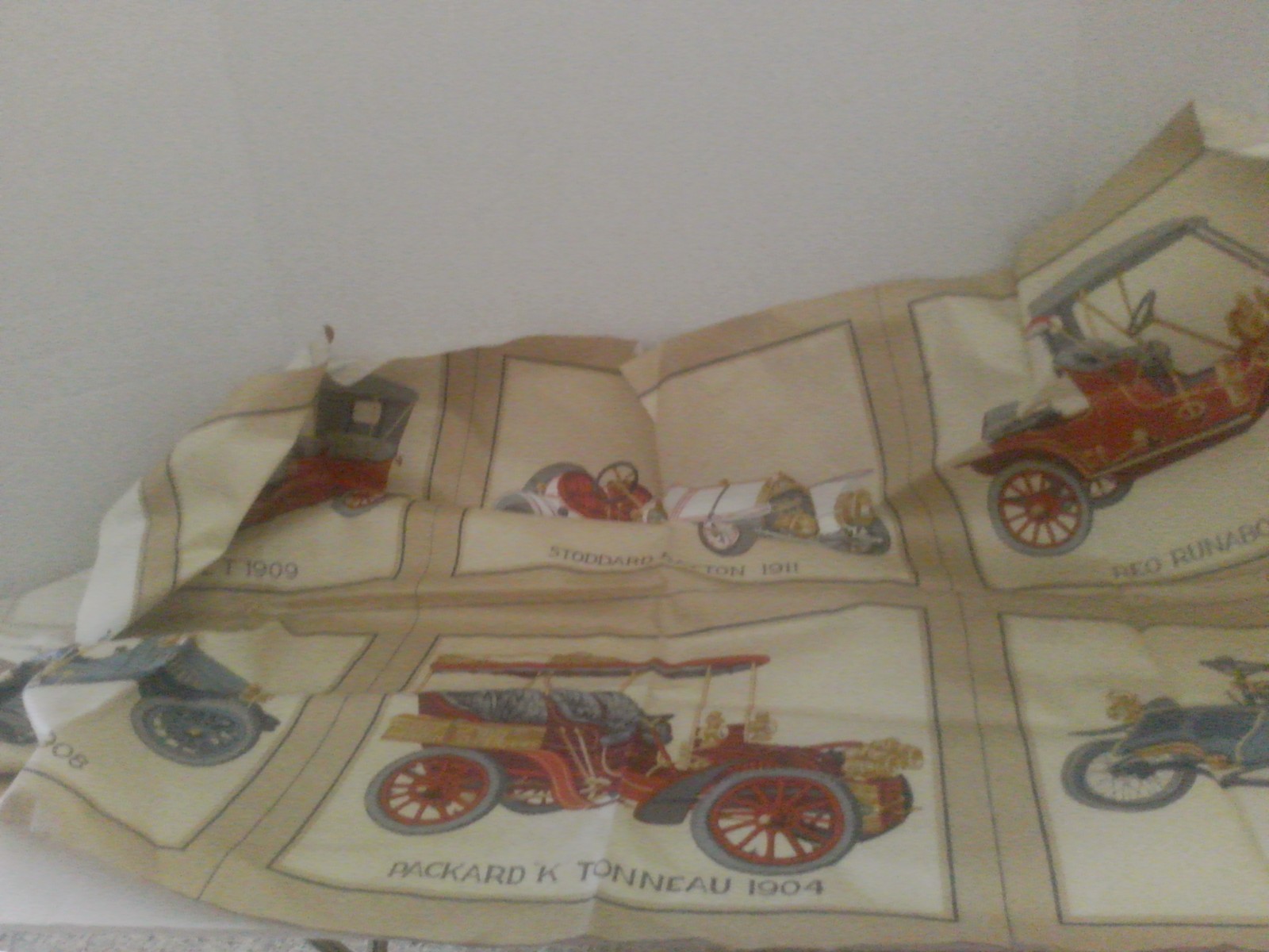 Cyrus Clark & Co. Vintage Cars Cotton Fabric Panel