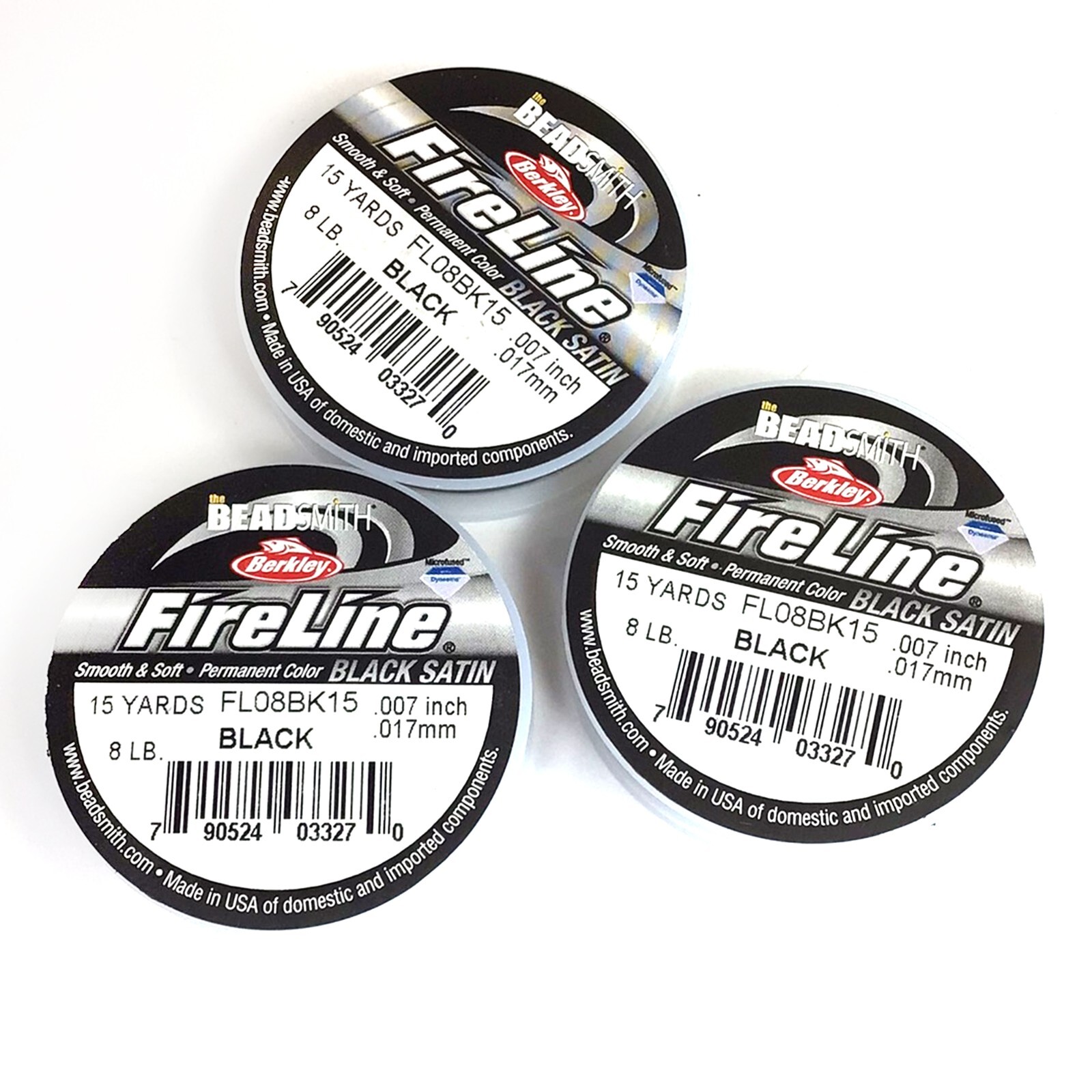 FireLine Beading Thread Cord Beadsmith 4LB 6LB 8LB Crystal Smoke Black 15 yard