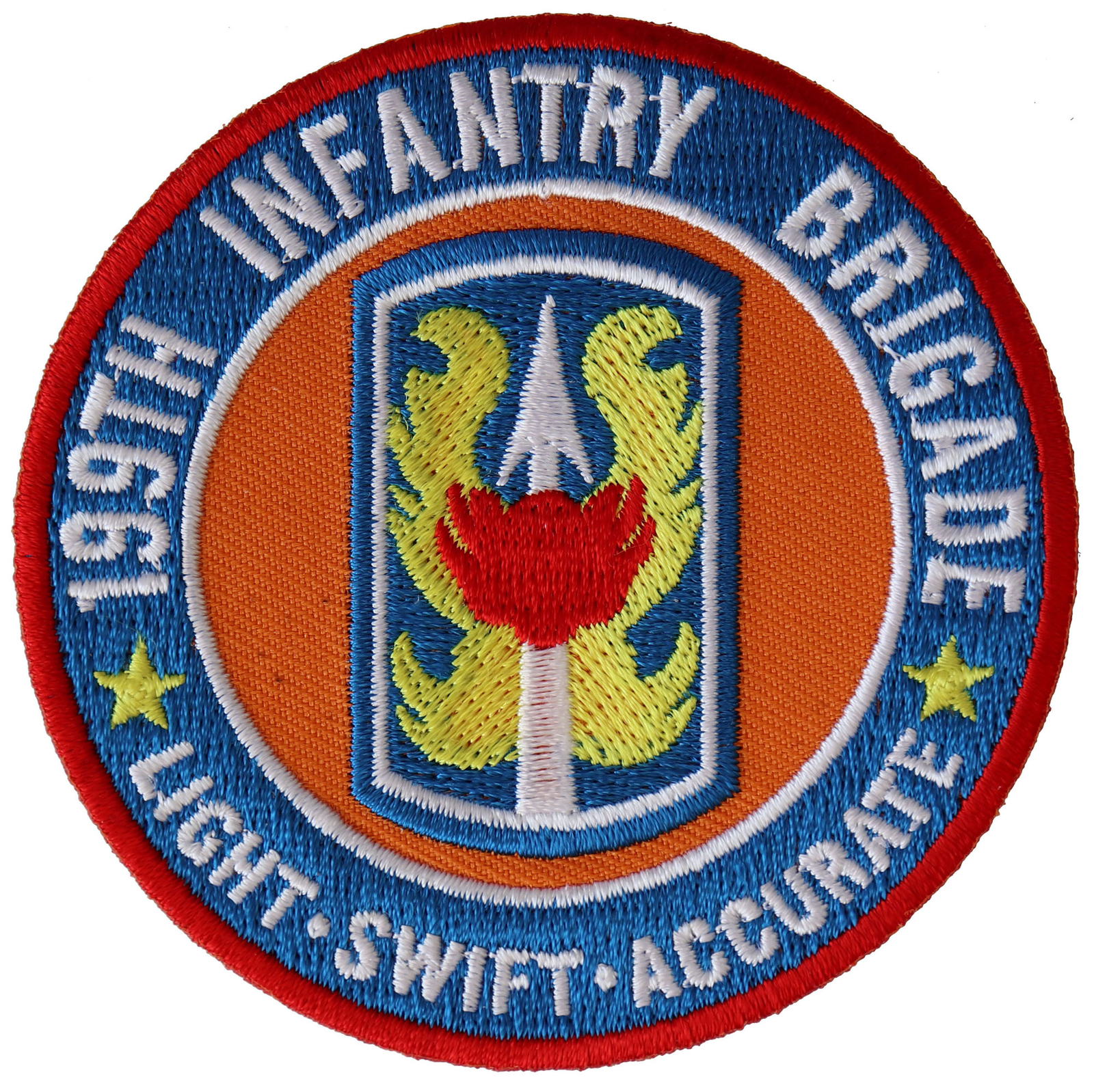 199th Infantry Brigade Patch Light Swift Accurate – 3×3 inch – P5126