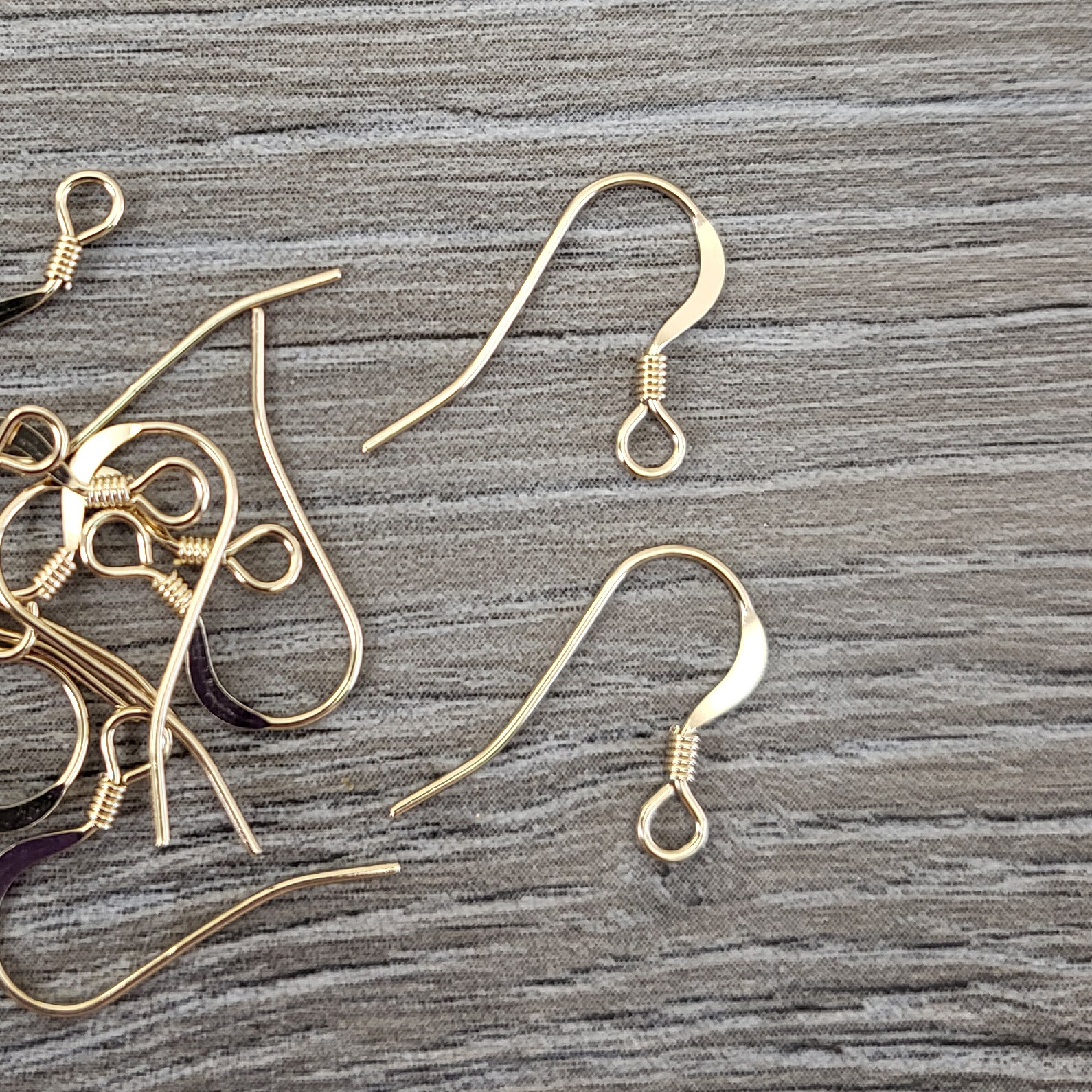 14K Gold Filled Earwire Earring Findings Earring Hooks Pure French 20-100
