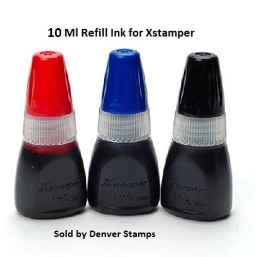 Xstamper Refill Ink 10 ml – Oil Based – Single Bottle – Various Colors