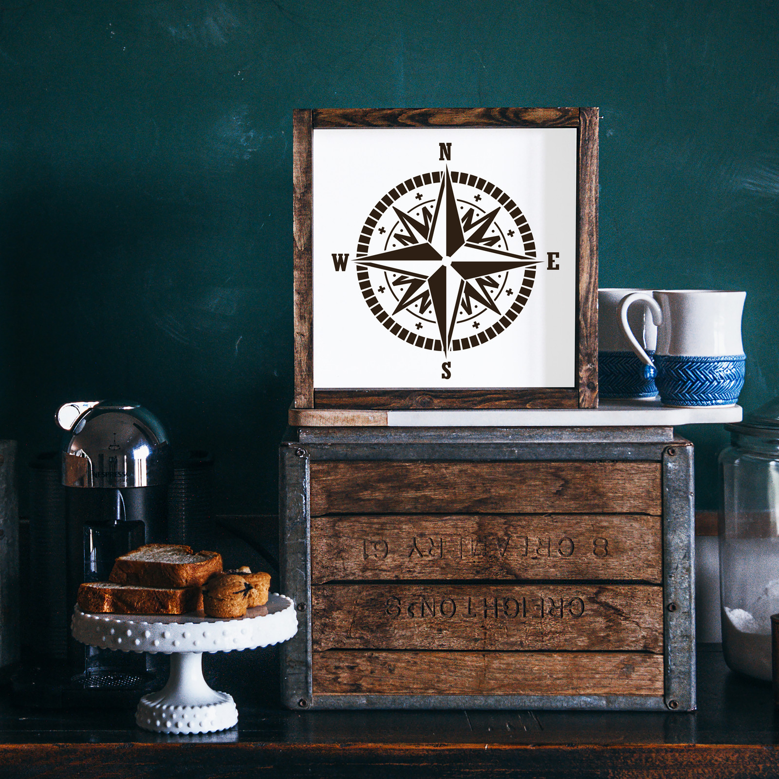 Compass Stencil – Durable & Reusable Mylar Stencils