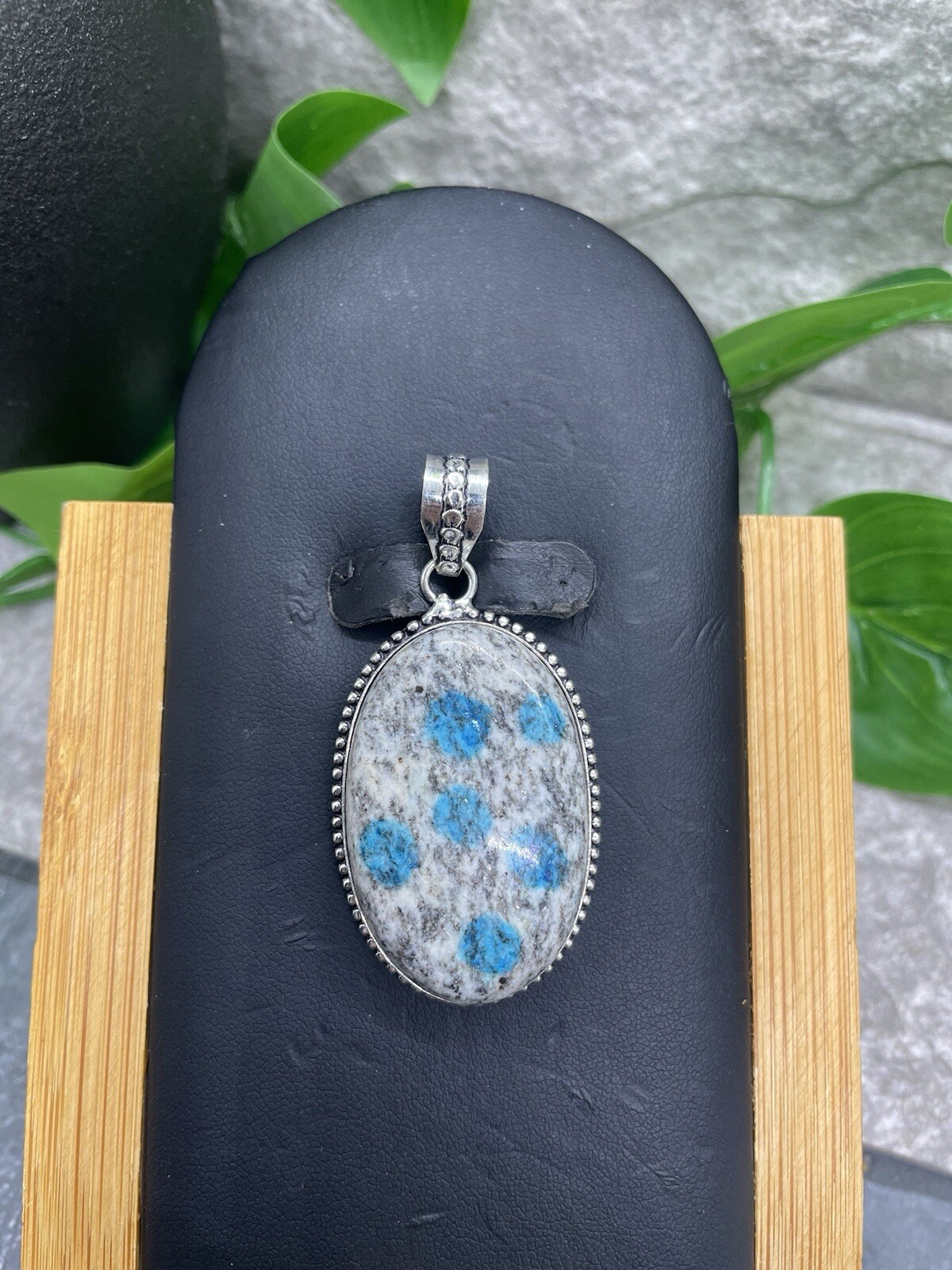 2.2″ Azurite 925 Silver Plated Handmade Gemstone Pendant New C419